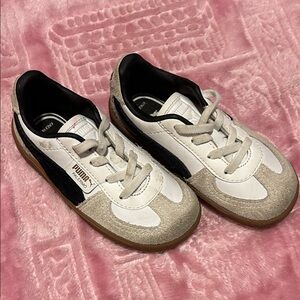 Puma Kids Sneakers - White, Black, and Tan